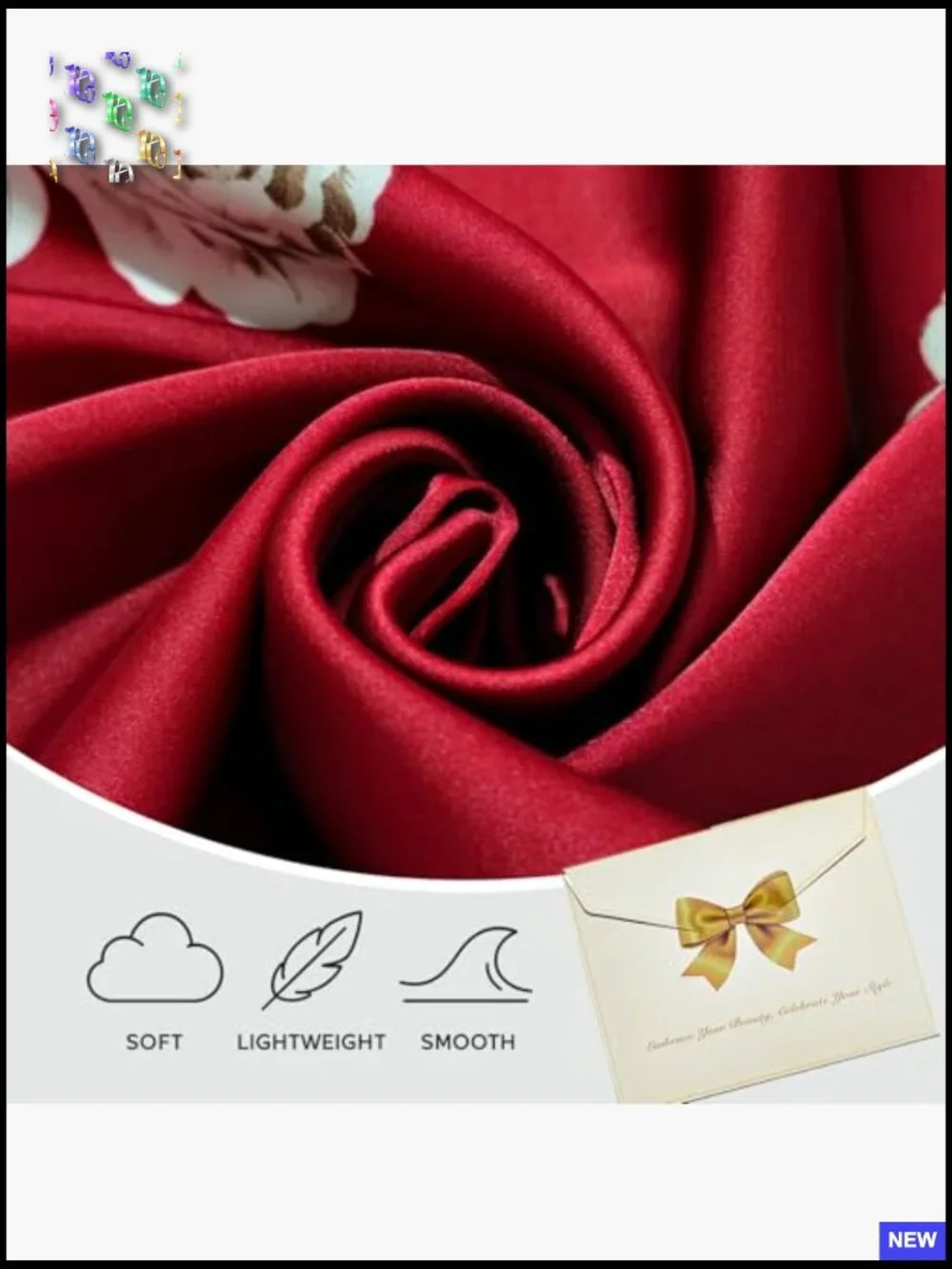 Printed Satin Silk-Like Square Head Scarf Hair Bandana Women Versatile Accessory